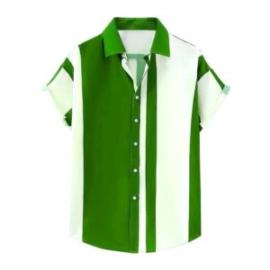 Chemise décontracté à rayures- Couleurs Verte, Rouge, Bleue - Pour Homme-Ref : 7760