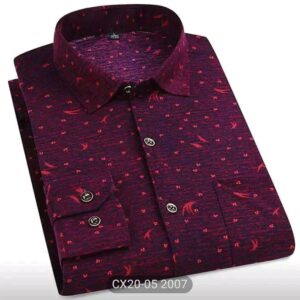 Chemises à manches longues, Chemises de sortie, style, confort - Couleurs Rouge, Bleue, Grise - Pour Homme-Ref : 7905