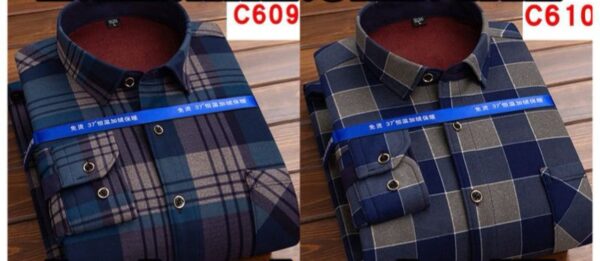 Chemise manche longue pour homme - Couleurs Disponibles : Blanche, Noire, Brune, Rouge, Bleue, Jaune, Bordeau  - Pour Homme-Ref : 16599 – Image 2