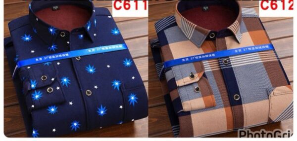 Chemise manche longue pour homme - Couleurs Disponibles : Blanche, Noire, Brune, Rouge, Bleue, Jaune, Bordeau  - Pour Homme-Ref : 16599 – Image 3