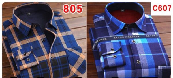 Chemise manche longue pour homme - Couleurs Disponibles : Blanche, Noire, Brune, Rouge, Bleue, Jaune, Bordeau  - Pour Homme-Ref : 16599 – Image 4