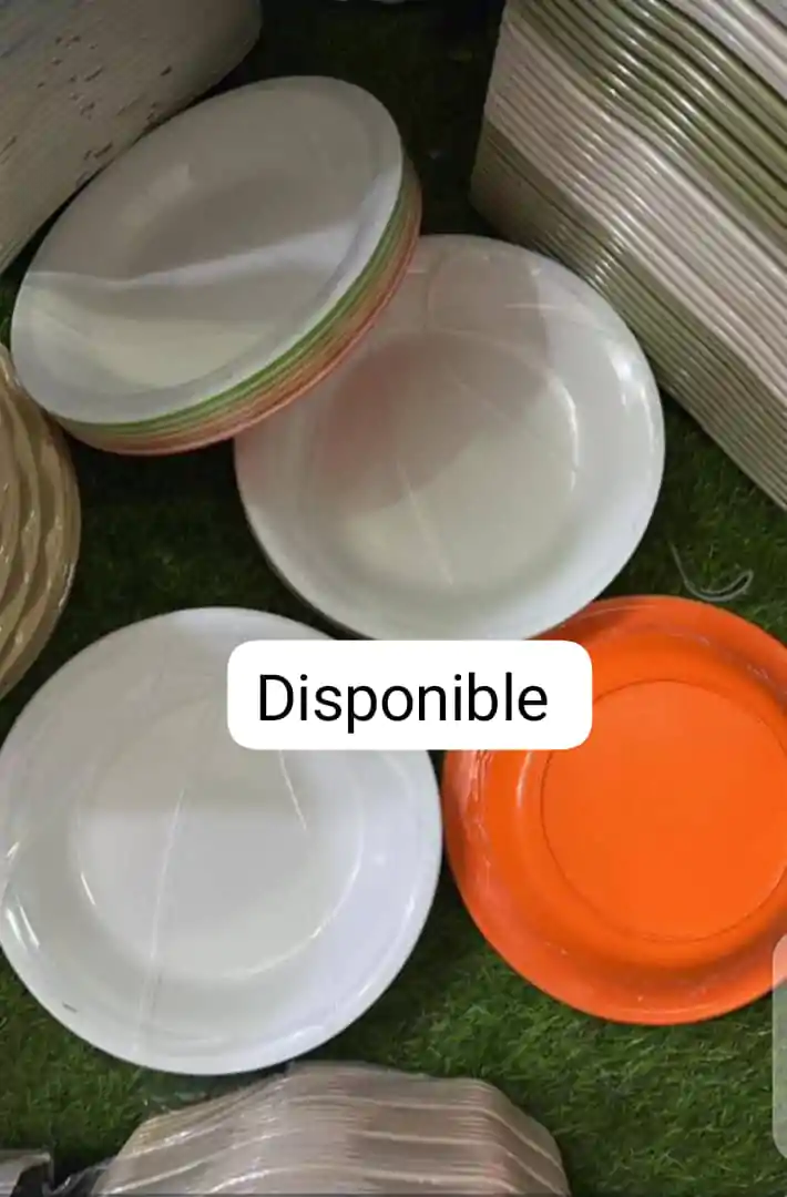 Plat cassable (Douzaine) - Couleurs Disponibles : Blanche, Orange  - Pour Femme, Homme, Enfant-Ref : 18585