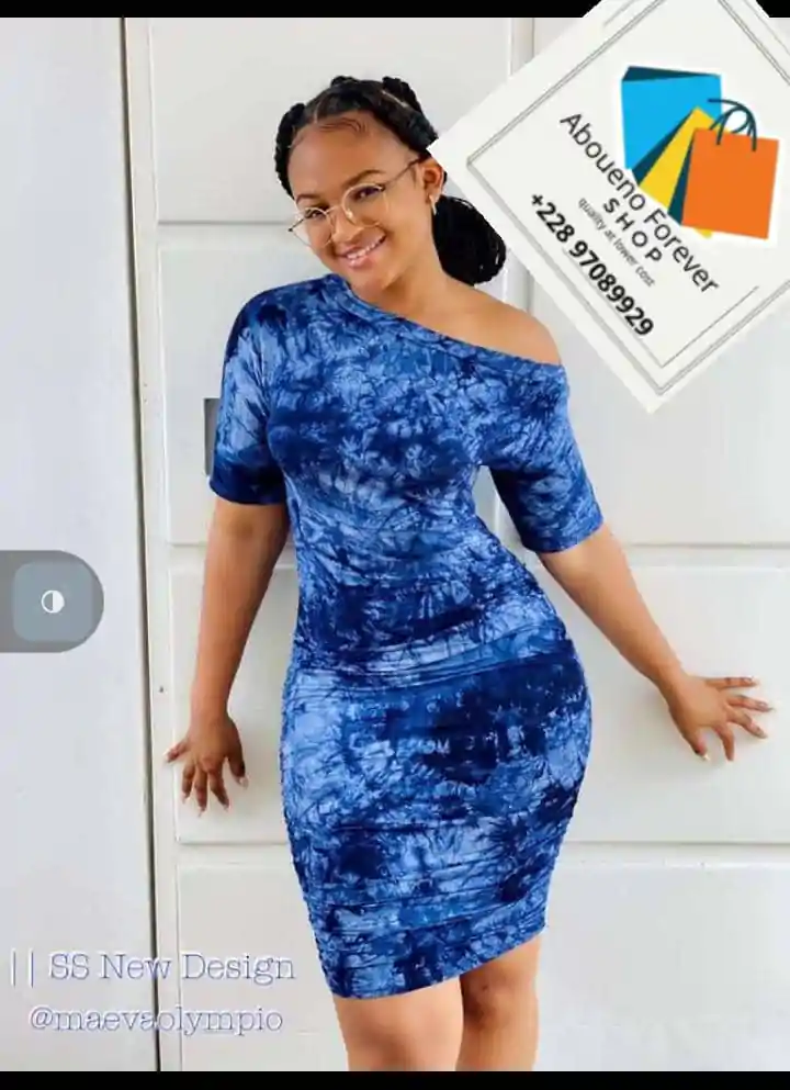 Robe femme - Couleurs Disponibles : Bleue  - Pour Femme-Ref : 18664