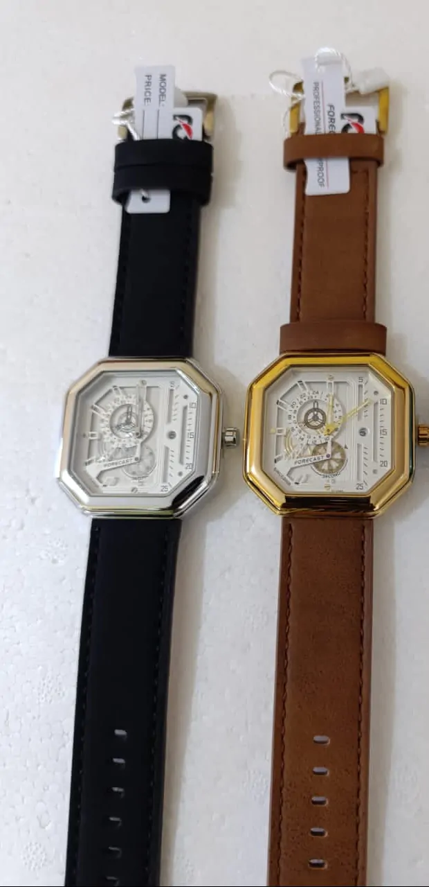 Montre - Couleurs Disponibles : Noire, Bleue, Marron  - Pour Femme, Homme-Ref : 19083 – Image 2